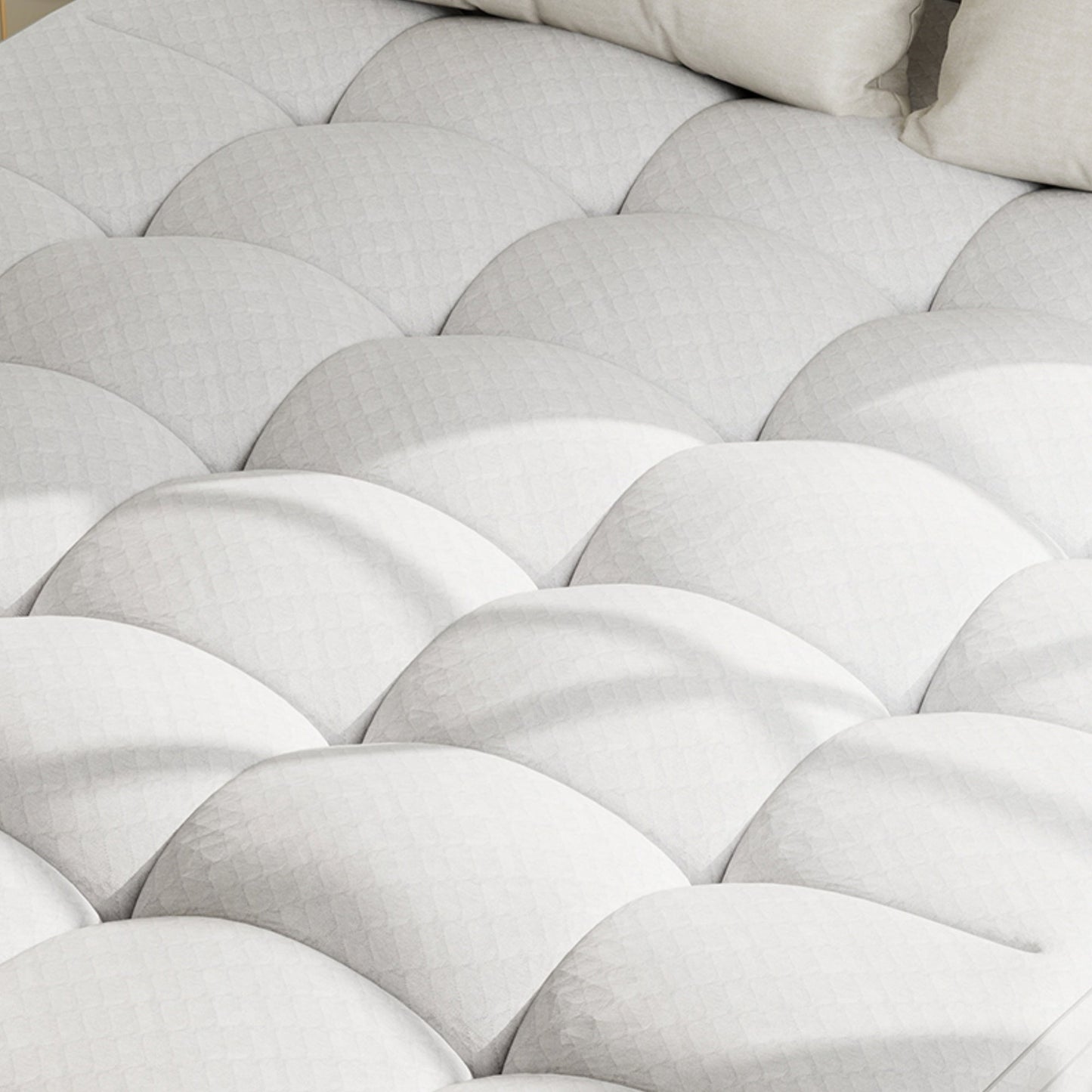 Poshby Twin XL Size Dual Layer 3 inch Mattress Topper,2 inch Gel Memory Foam and 1 inch Cooling Pillow Top Mattress Pad Cover for Back Pain,White