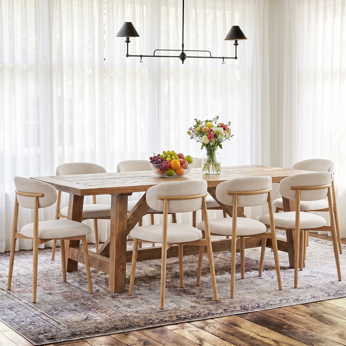Beige cushion-Natural legs