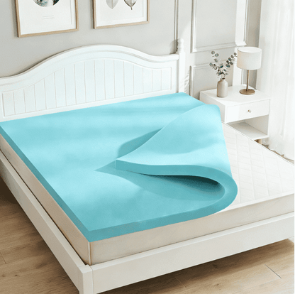 Poshby Full Size 2 inch Gel Memory Foam Mattress Topper,CertiPUR-US Certified,Cooling