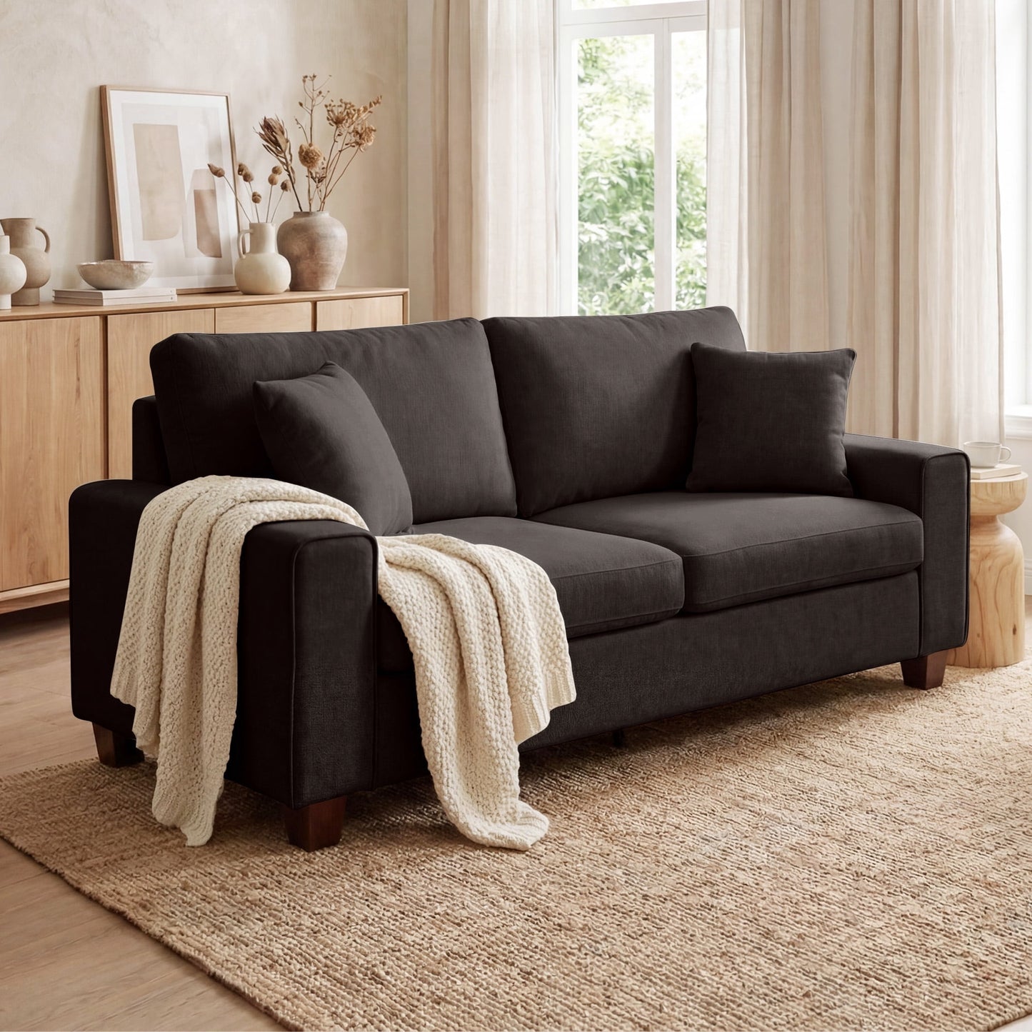 Dark Gray-soft chenille fabric
