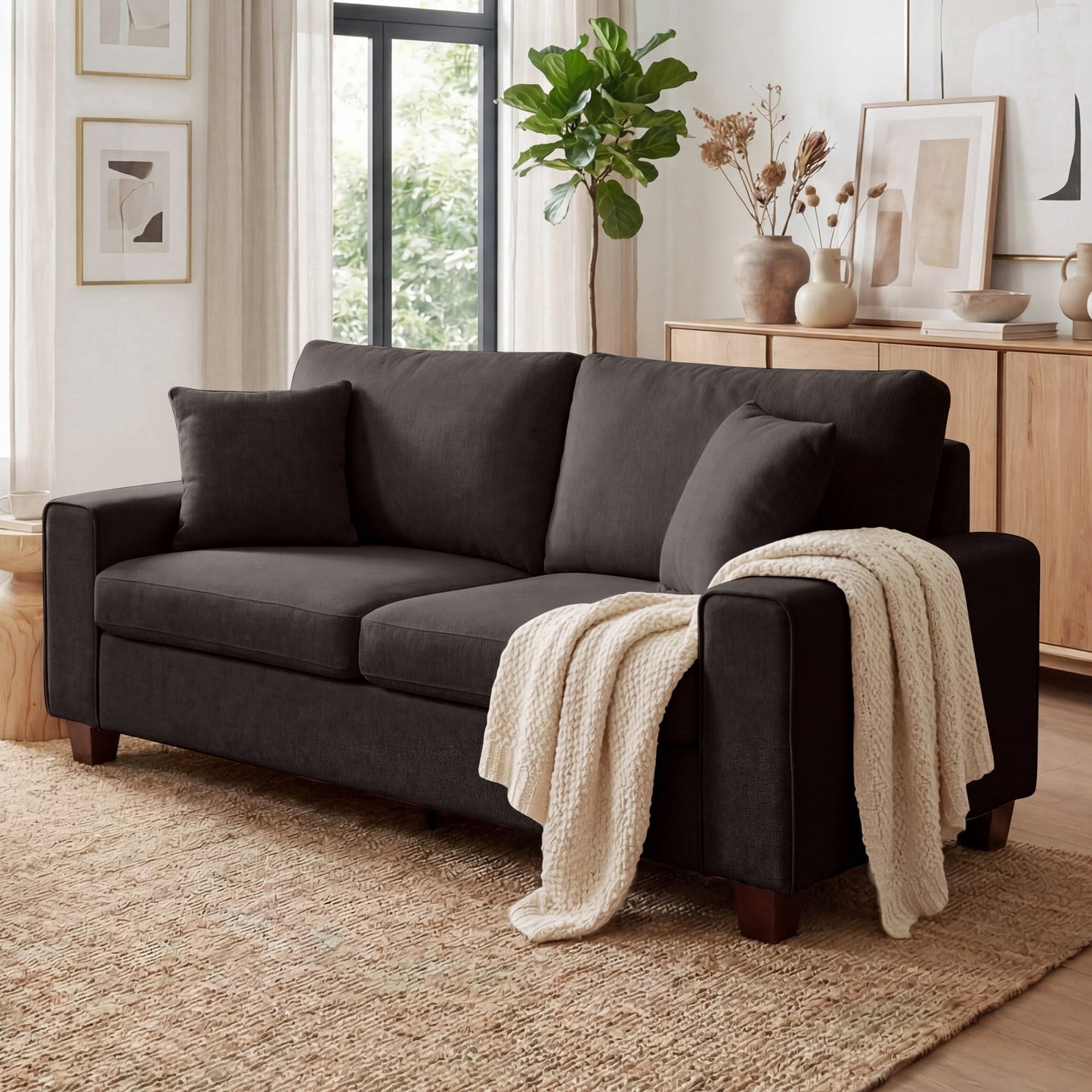 Dark Gray-soft chenille fabric