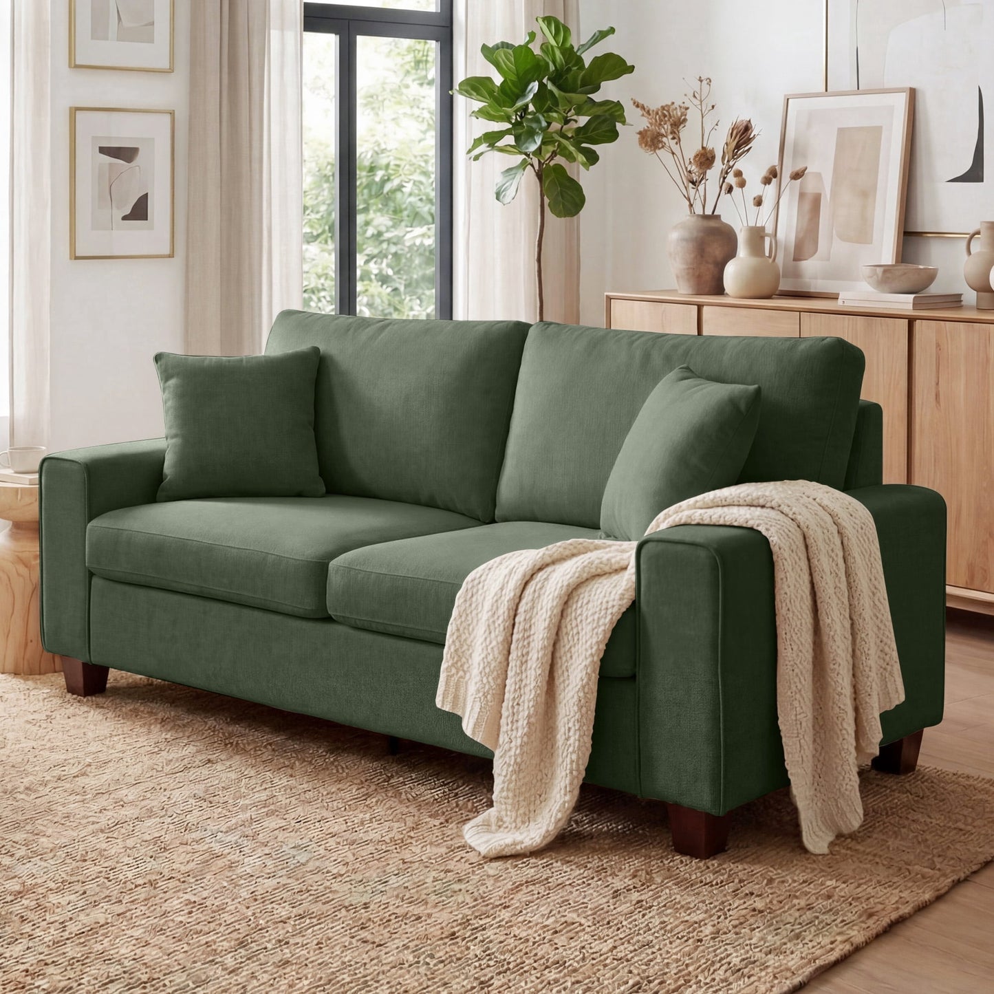 Light Green-soft chenille fabric