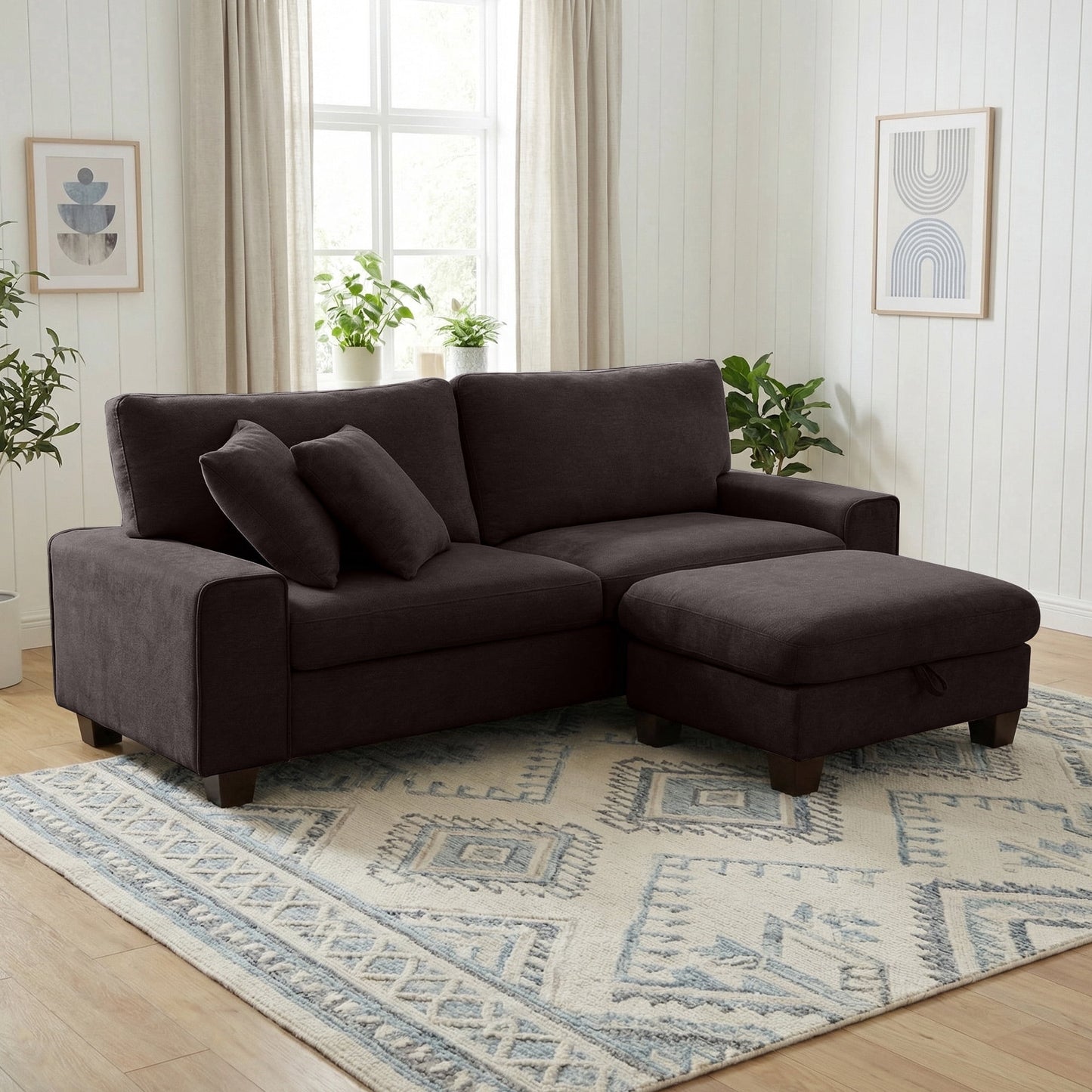 Dark Gray-soft chenille fabric
