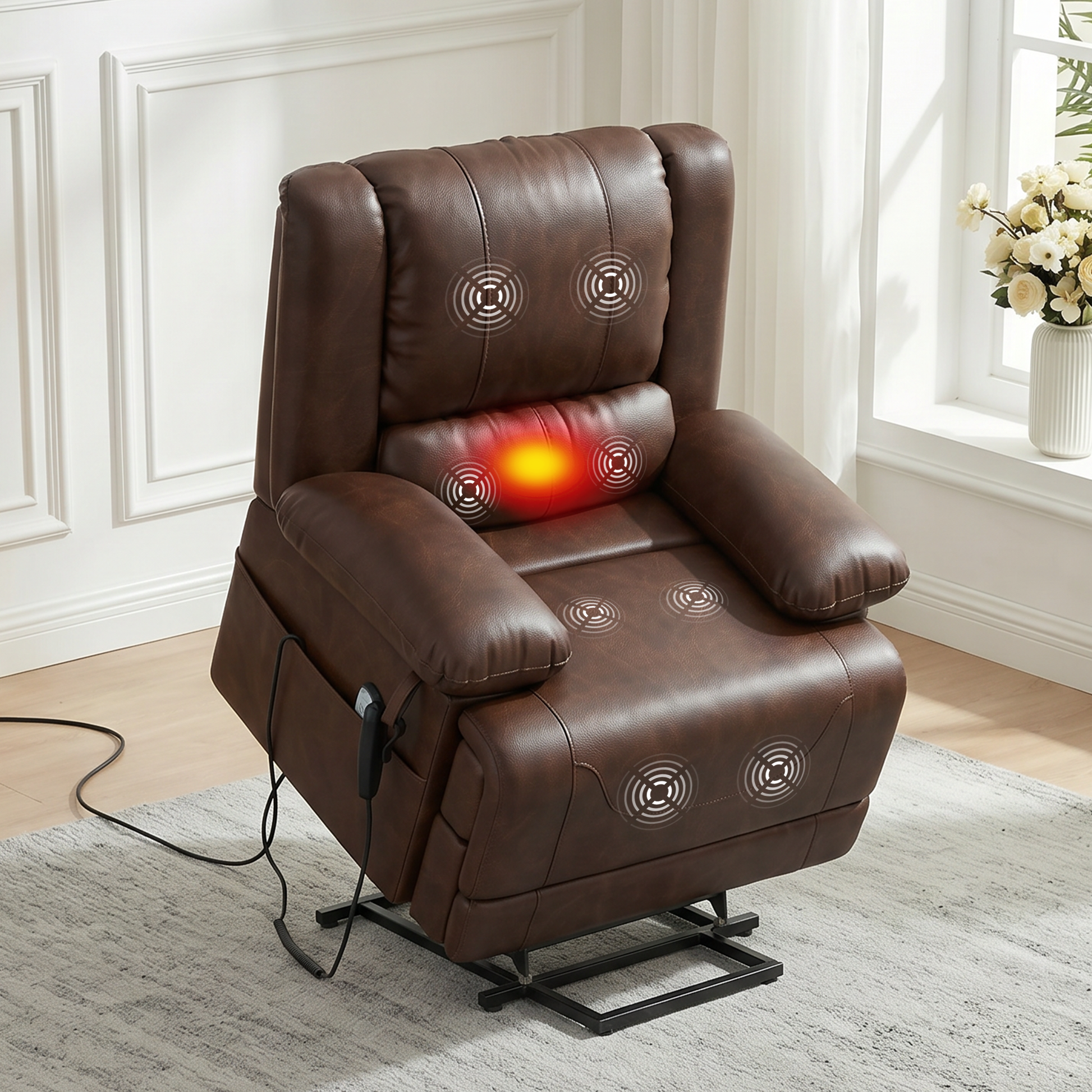 Red Brown-Faux Leather